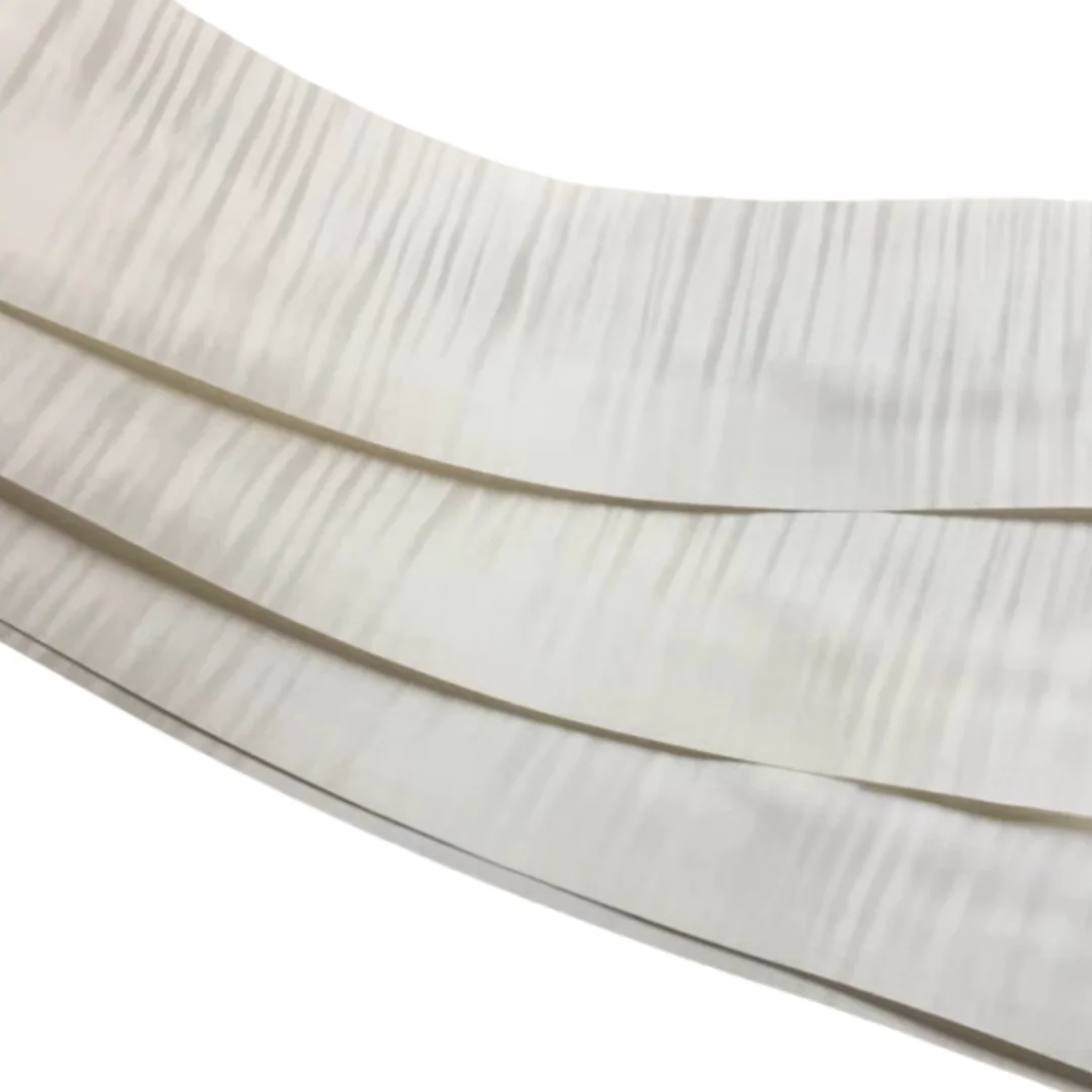 Length:2.5meters Width:140mm Thick:0.25mm Natural White Maple Horizontal Figured Wood Veneer DIY Guitar Furniture Decoration