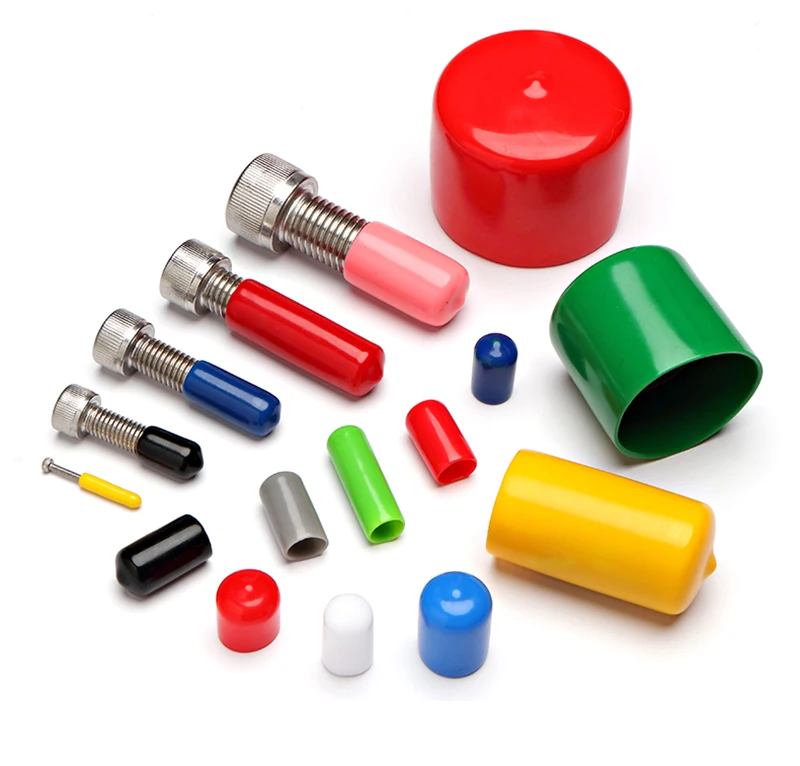 Rubber Cap Sleeve Soft Elasticity Silicone Protective Cover Sealing Plug Thread Protection Sleeve Black Red White Blue 1.5-24mm