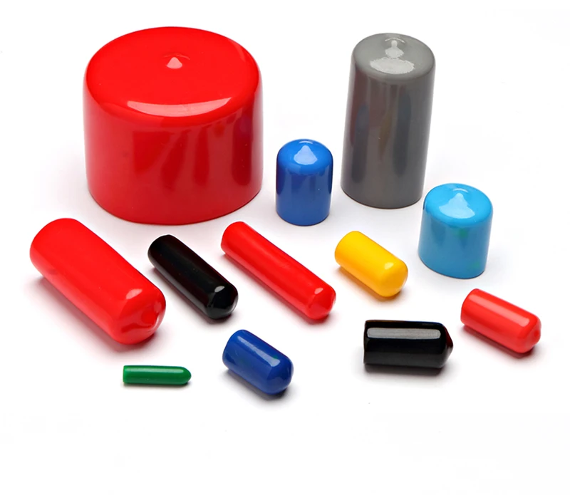 Rubber Cap Sleeve Soft Elasticity Silicone Protective Cover Sealing Plug Thread Protection Sleeve Black Red White Blue 1.5-24mm