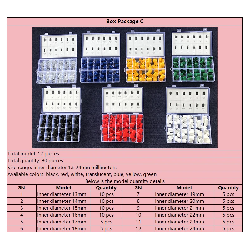 Rubber Cap Sleeve Soft Elasticity Silicone Protective Cover Sealing Plug Thread Protection Sleeve Black Red White Blue 1.5-24mm