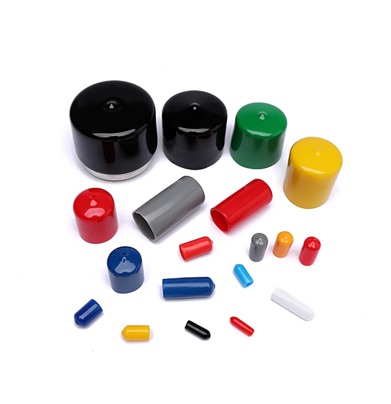 Rubber Cap Sleeve Soft Elasticity Silicone Protective Cover Sealing Plug Thread Protection Sleeve Black Red White Blue 1.5-24mm