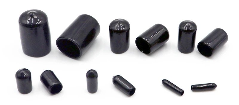 Rubber Cap Sleeve Soft Elasticity Silicone Protective Cover Sealing Plug Thread Protection Sleeve Black Red White Blue 1.5-24mm