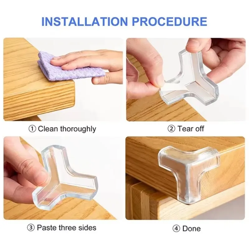 20/10/4PCS Clear Anti-collision Coffee Table Furniture Corner Protectors Children's Soft Corner Sheathing Living Room Decor