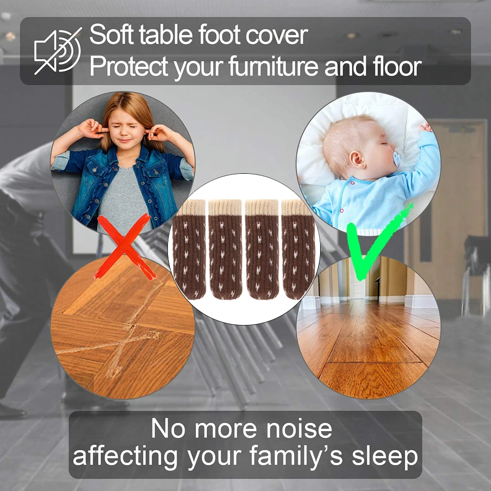 Protective Case Non-Slip High Elastic Furniture Feet Cover Chair Leg Caps Furniture Socks Pads
