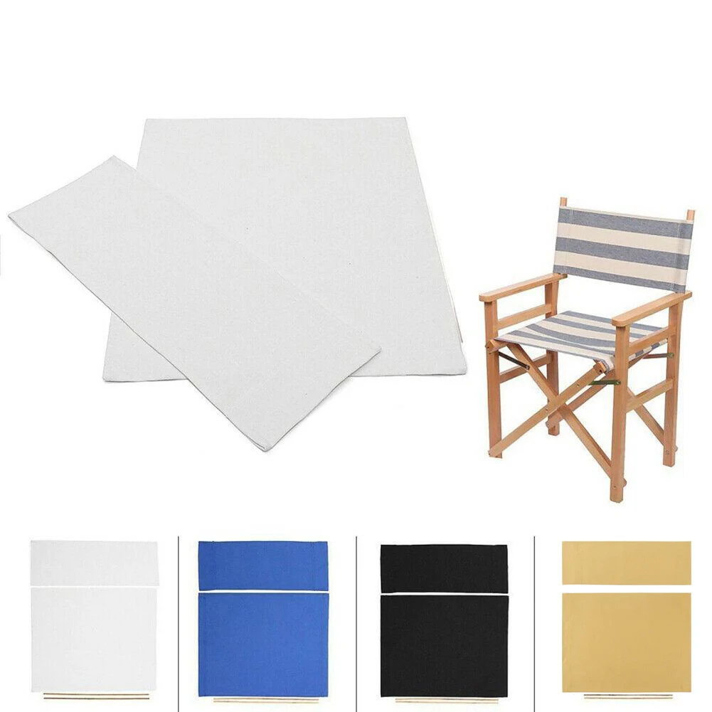 Canvas Replacement Beige Casual Director Movie Chair Covers Kit Seat And Back Easy To Clean For Home Patio Supplies Furniture