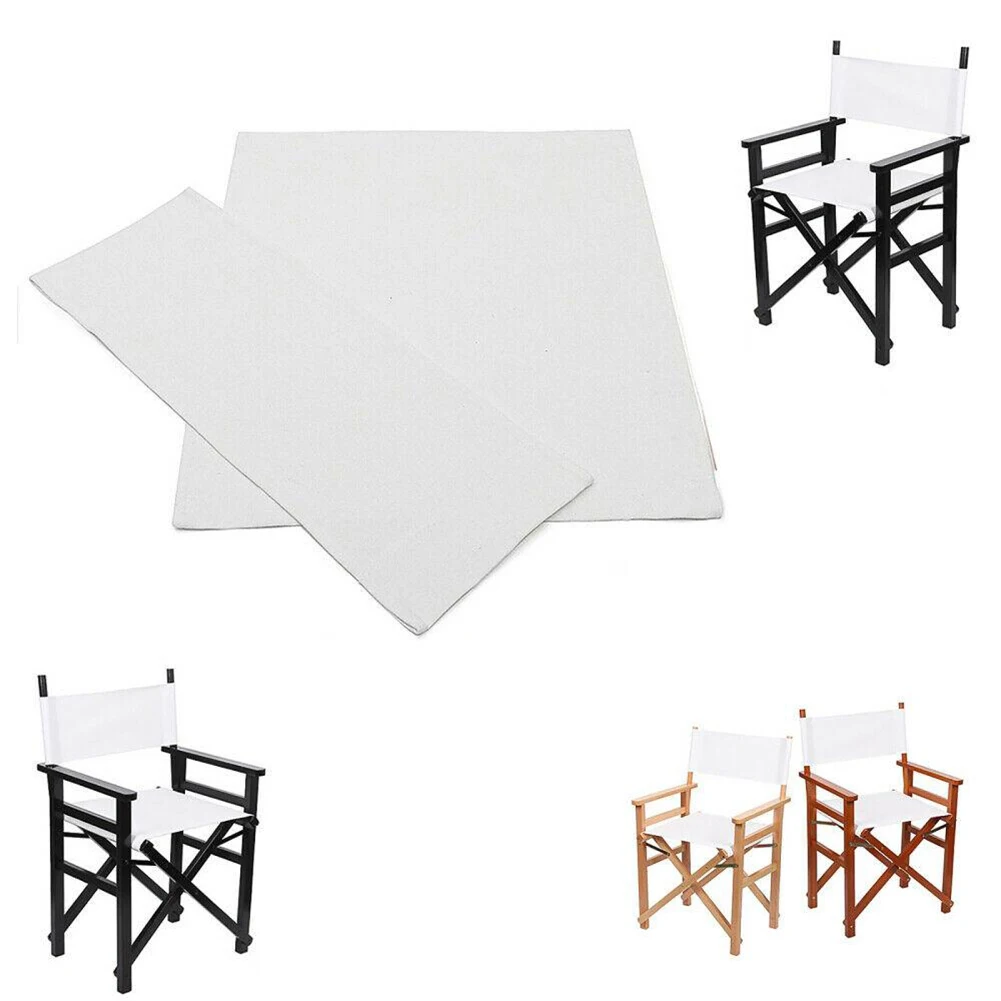 Canvas Replacement Beige Casual Director Movie Chair Covers Kit Seat And Back Easy To Clean For Home Patio Supplies Furniture