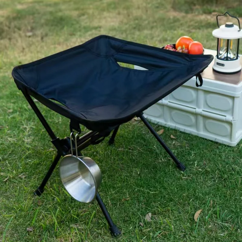 Outdoor Tactical Folding Stool Portable Ultra Light Aluminum Alloy Moon Chair Camping Fishing Stool Picnic Chairs