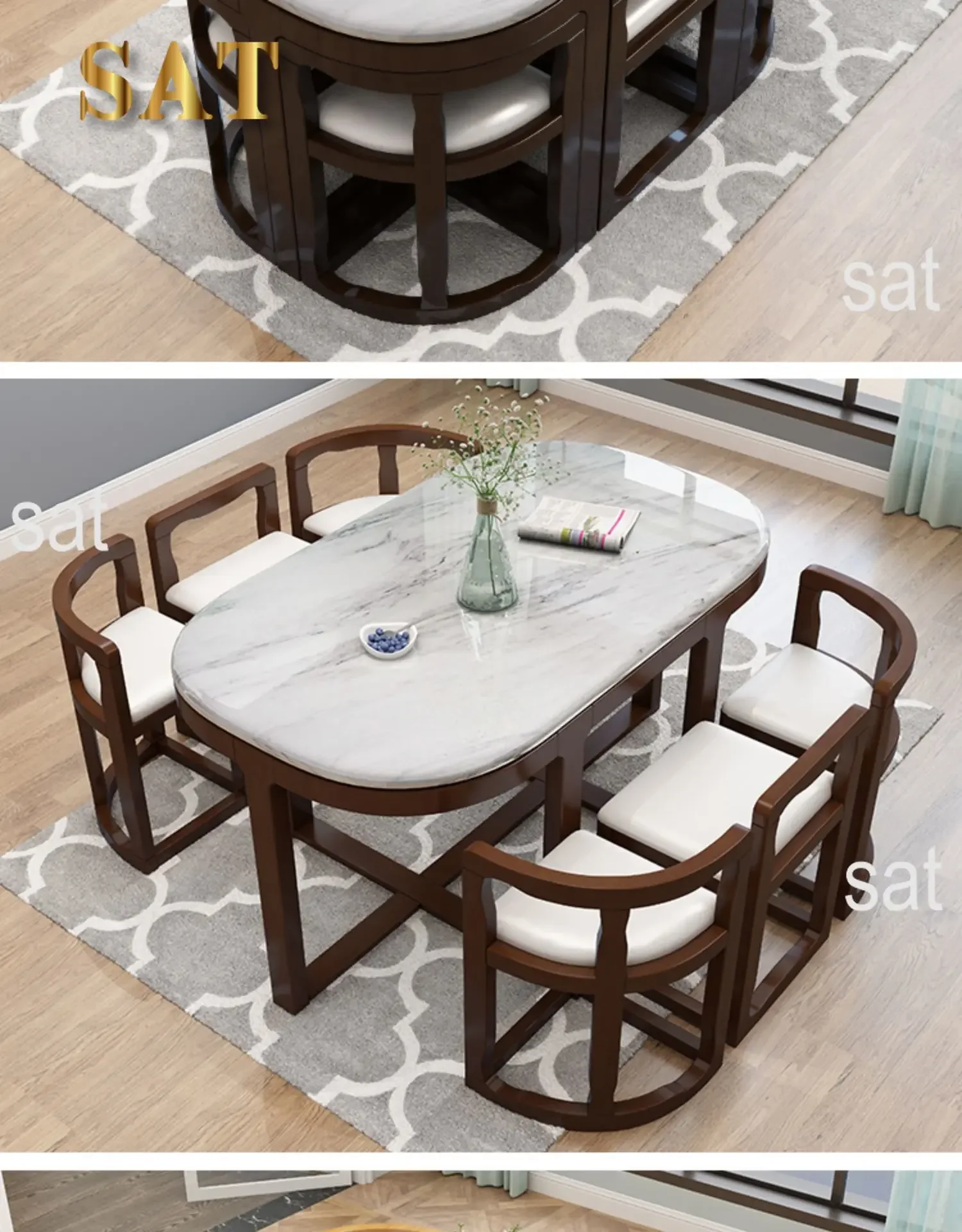 For Wooden Modern Dining Room 6 Chairs Eclectic Large Kitchen Console Table Chairs Chinese Mesas De Comedor Kitchen Furniture