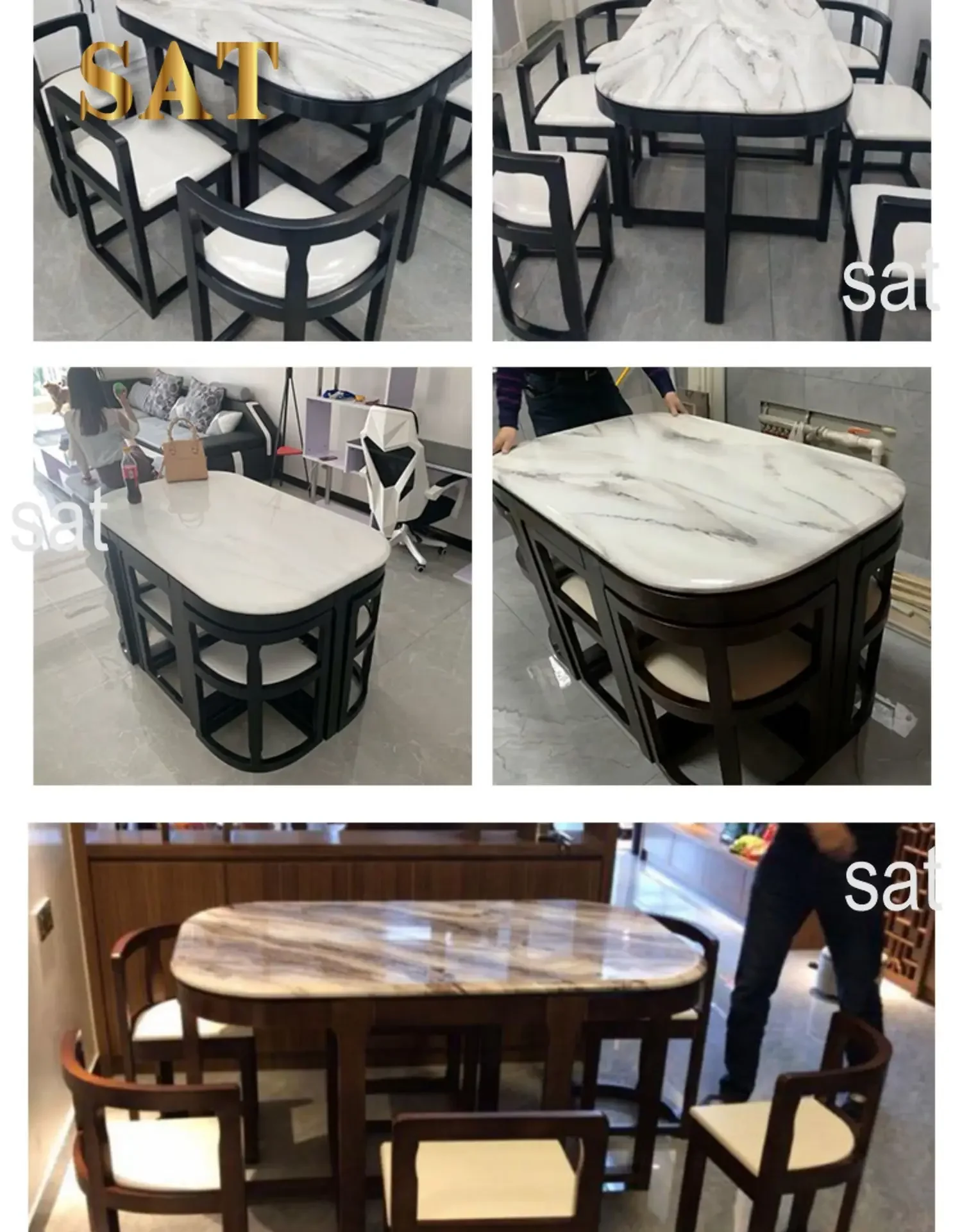 For Wooden Modern Dining Room 6 Chairs Eclectic Large Kitchen Console Table Chairs Chinese Mesas De Comedor Kitchen Furniture