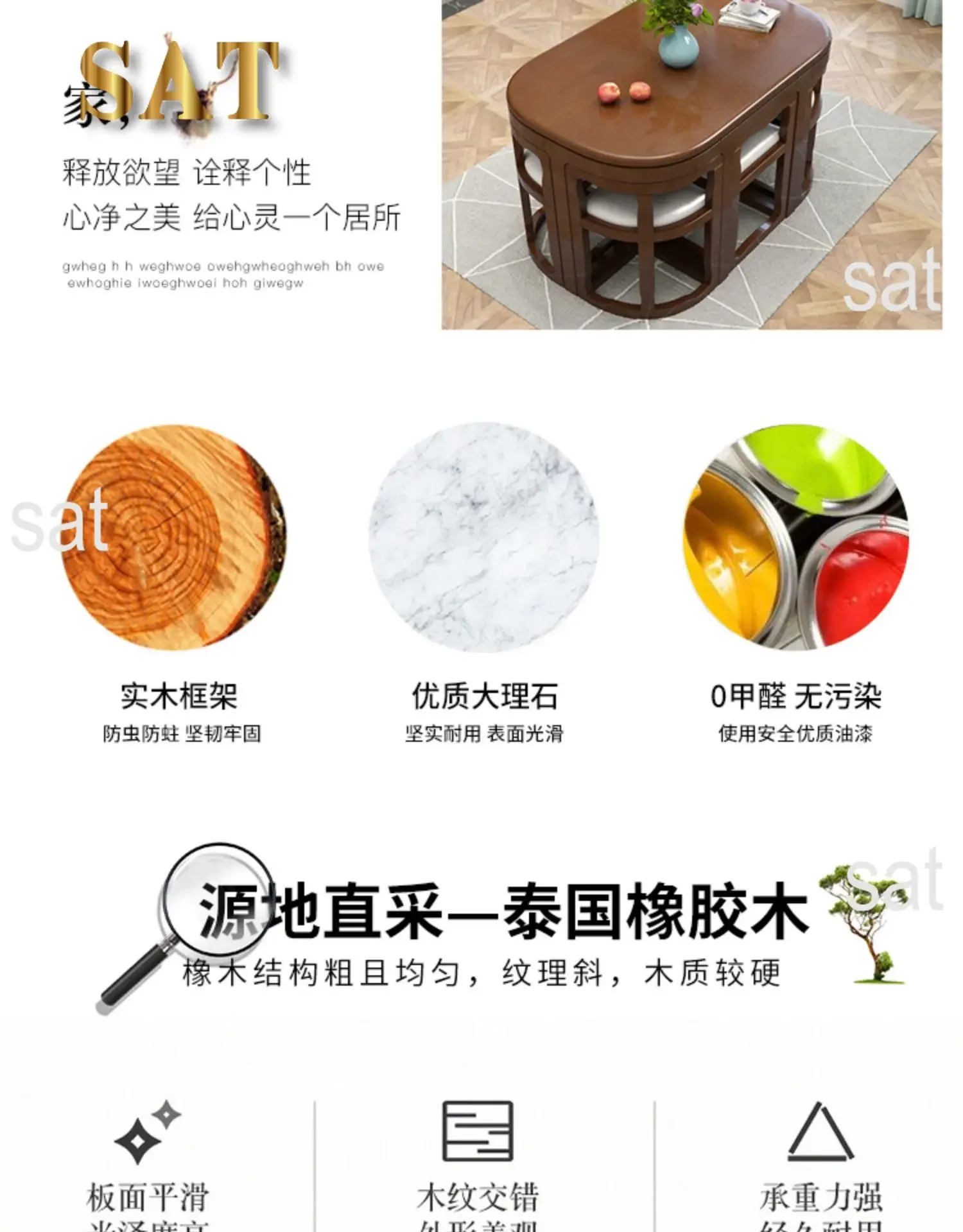 For Wooden Modern Dining Room 6 Chairs Eclectic Large Kitchen Console Table Chairs Chinese Mesas De Comedor Kitchen Furniture