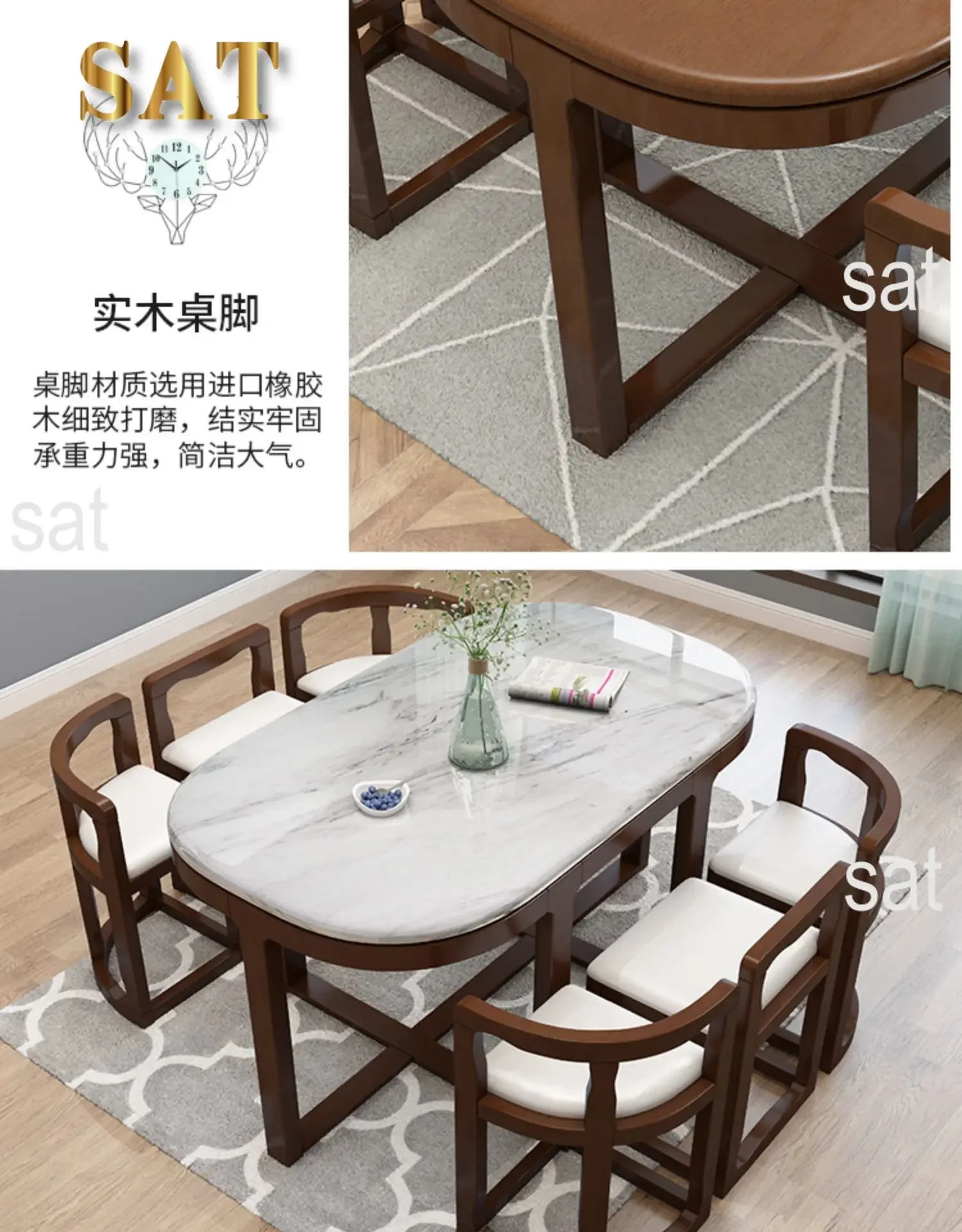 For Wooden Modern Dining Room 6 Chairs Eclectic Large Kitchen Console Table Chairs Chinese Mesas De Comedor Kitchen Furniture