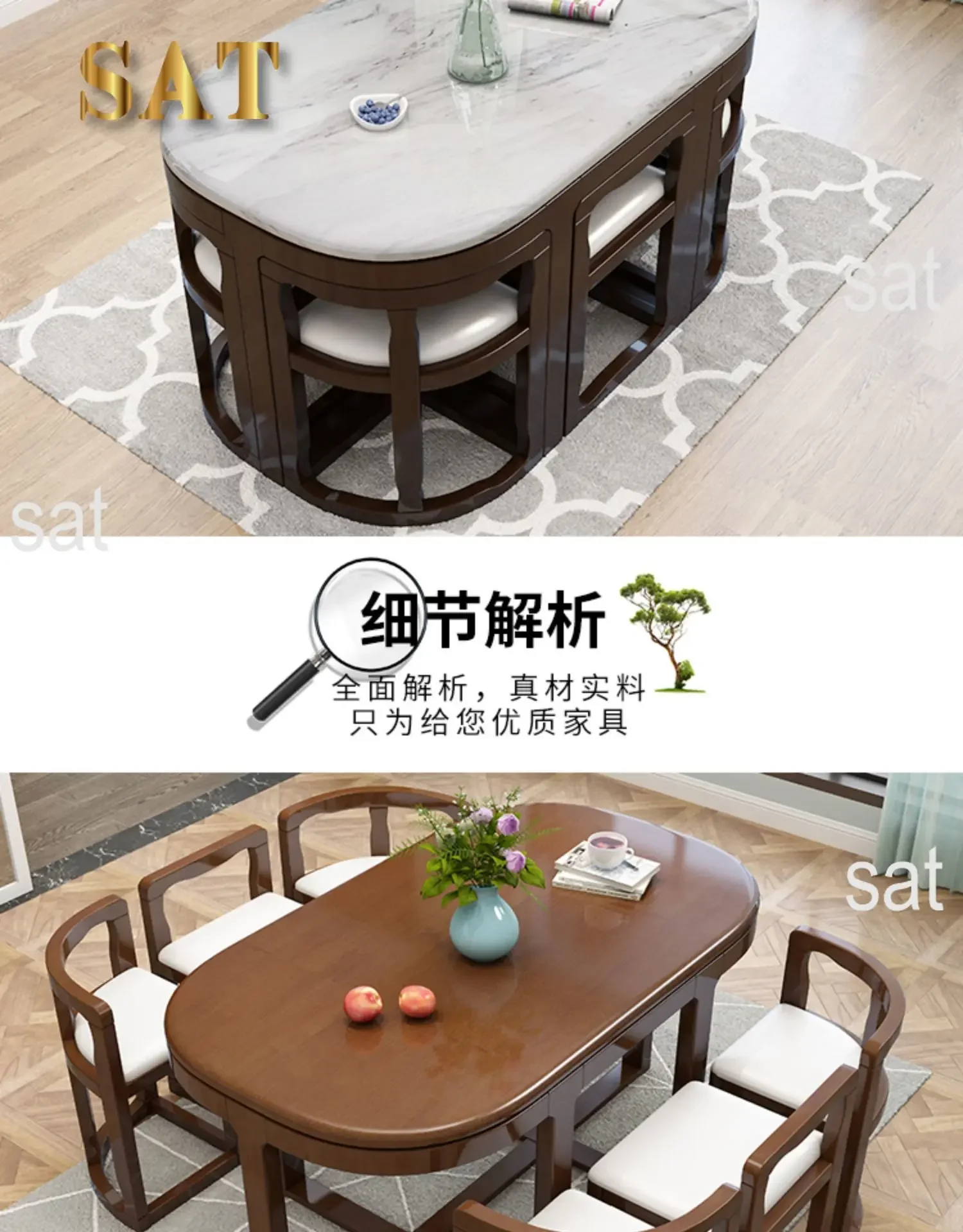 For Wooden Modern Dining Room 6 Chairs Eclectic Large Kitchen Console Table Chairs Chinese Mesas De Comedor Kitchen Furniture