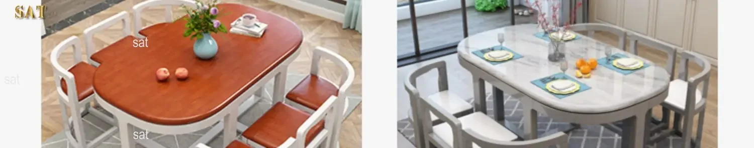 For Wooden Modern Dining Room 6 Chairs Eclectic Large Kitchen Console Table Chairs Chinese Mesas De Comedor Kitchen Furniture