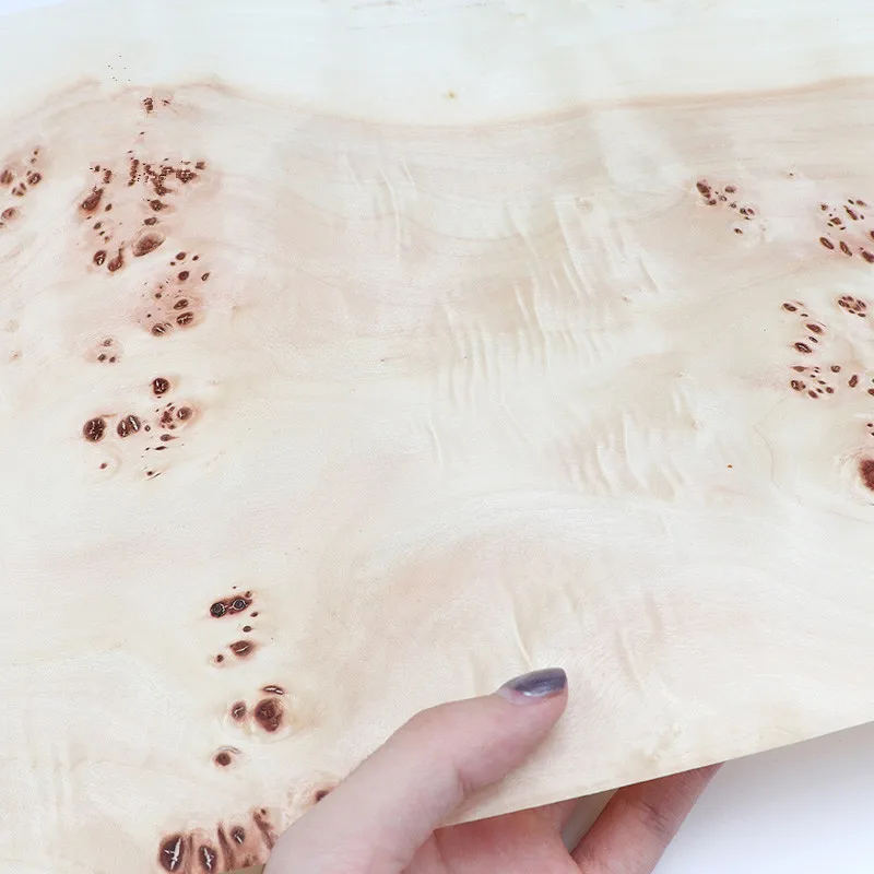Natural Mappa Burl Wood Veneer Furniture Audio Background Wall Mobile Phone Solid Wood Decorative Veneer