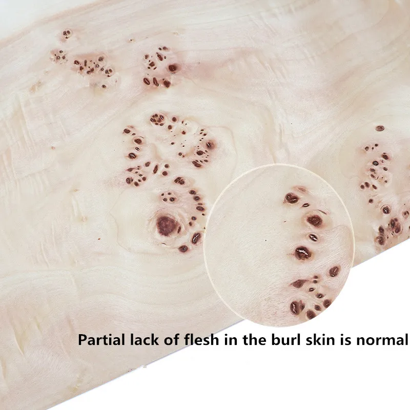 Natural Mappa Burl Wood Veneer Furniture Audio Background Wall Mobile Phone Solid Wood Decorative Veneer