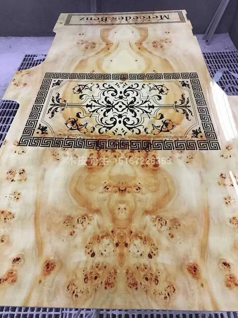 Natural Mappa Burl Wood Veneer Furniture Audio Background Wall Mobile Phone Solid Wood Decorative Veneer