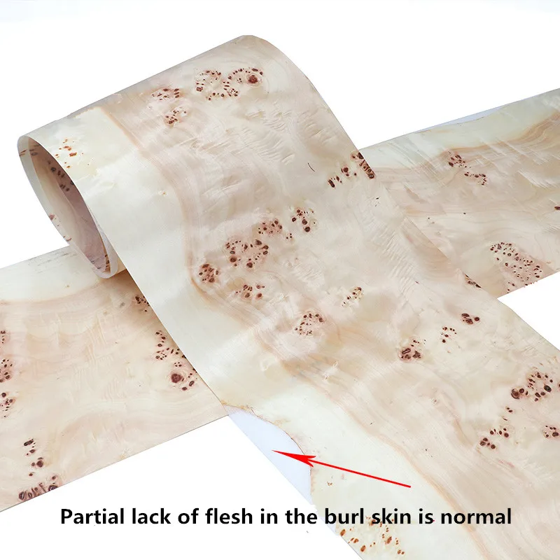 Natural Mappa Burl Wood Veneer Furniture Audio Background Wall Mobile Phone Solid Wood Decorative Veneer