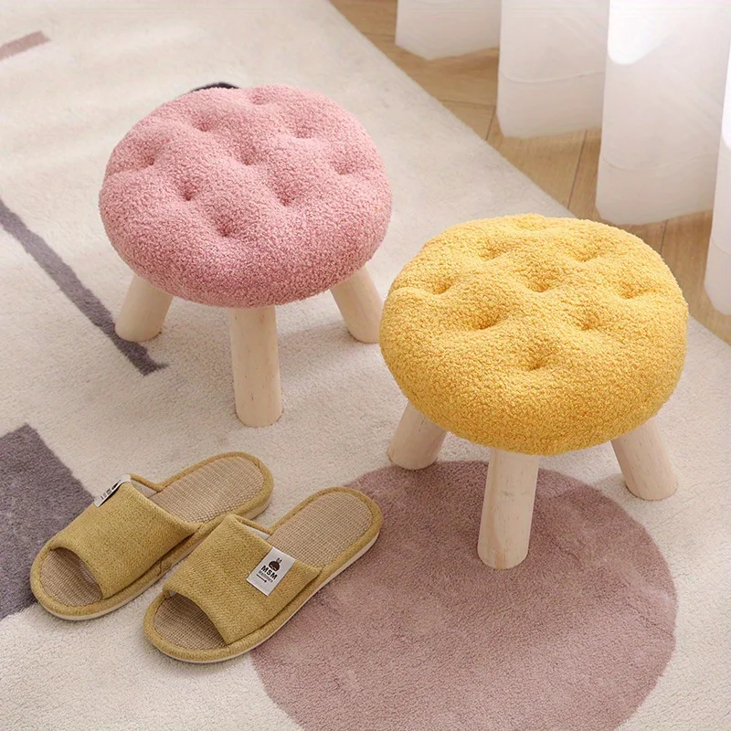 Flower Stool, Footstool, Shoe Changing Stool, Sofa, Coffee Table, Low Stool, Small Round Stool, Living Room, Bedroom