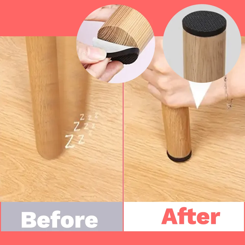 Self Adhesive Furniture Leg Feet Protector Pad Chair Leg Pad Anti-Skid Scratch Resistant Furniture Feet Floor Protector Pads DIY