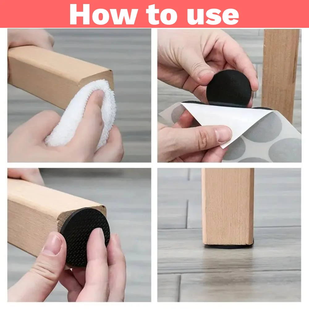 Self Adhesive Furniture Leg Feet Protector Pad Chair Leg Pad Anti-Skid Scratch Resistant Furniture Feet Floor Protector Pads DIY