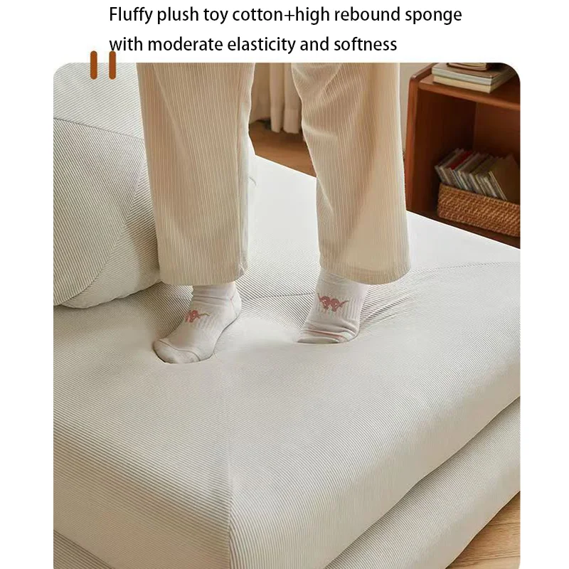 Tofu Block Lazy Sofa Single Person Detachable And Washable Sofa Home Furniture Living Room Sofa Bed Dual-useTatamiMinimalistSofa