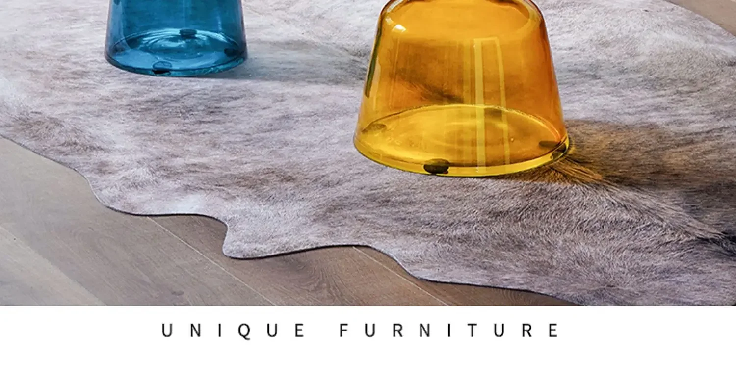 Nordic Living Room Household Tempered Glass Sofa Light Luxury Coffee Table Combination Colorful Round Creative Storage Tables