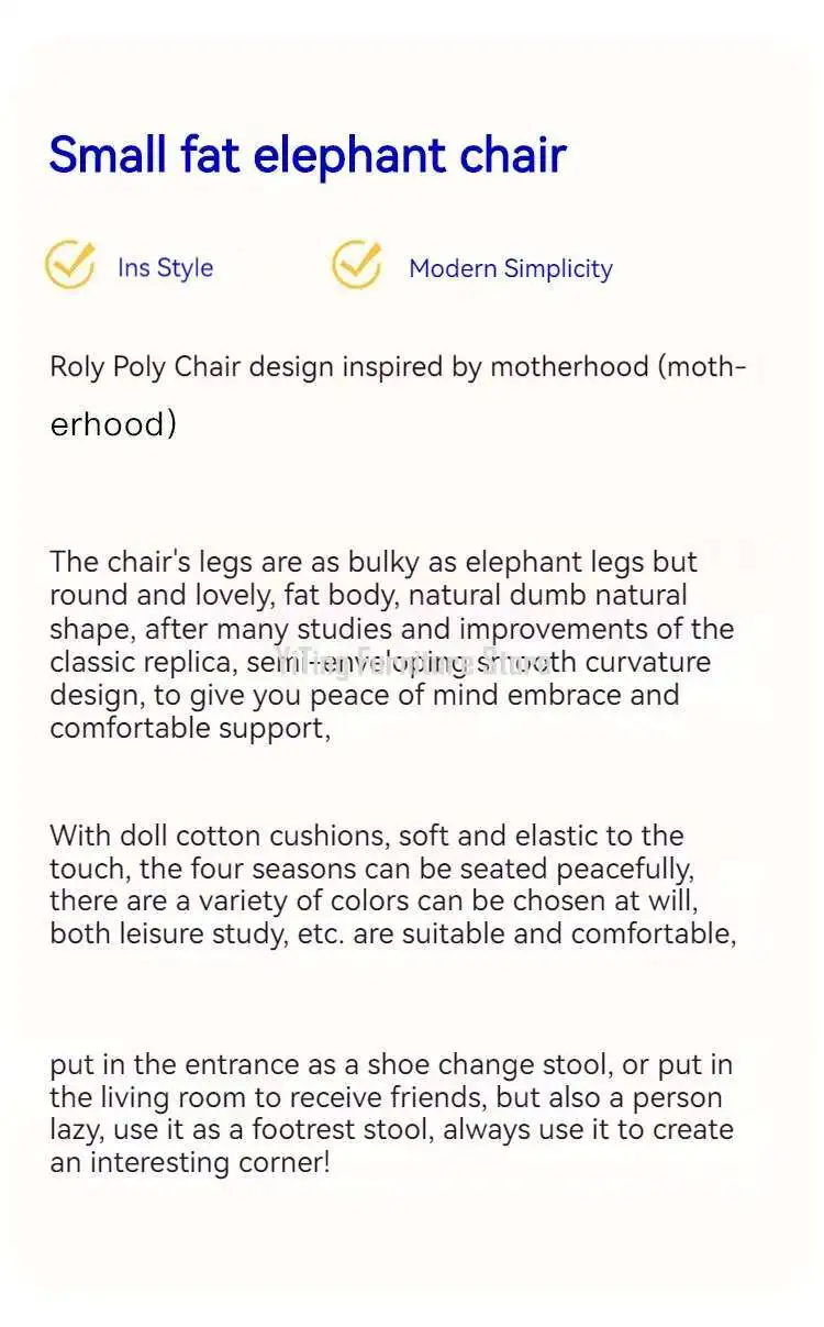 Roly Poly Chair Modern Sofa Nordic Living Room Chairs Lounge Salon Lazy Ergonomic Relax Designer Luxury Chaise Home Furniture