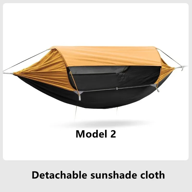 Travel Hammock, outdoor anti rollover, sun shading and anti mosquito, single or double person with mosquito ne