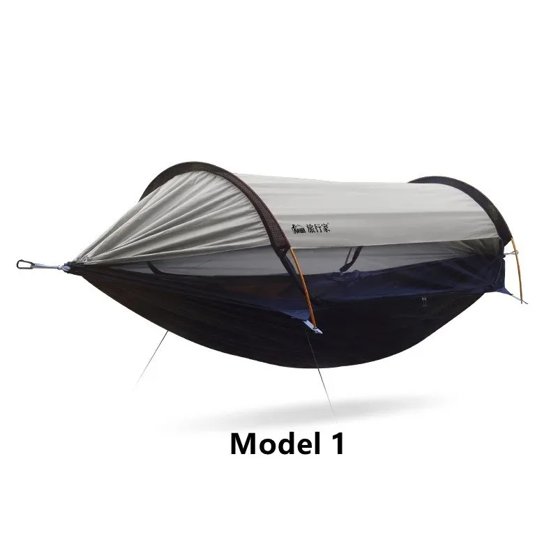 Travel Hammock, outdoor anti rollover, sun shading and anti mosquito, single or double person with mosquito ne