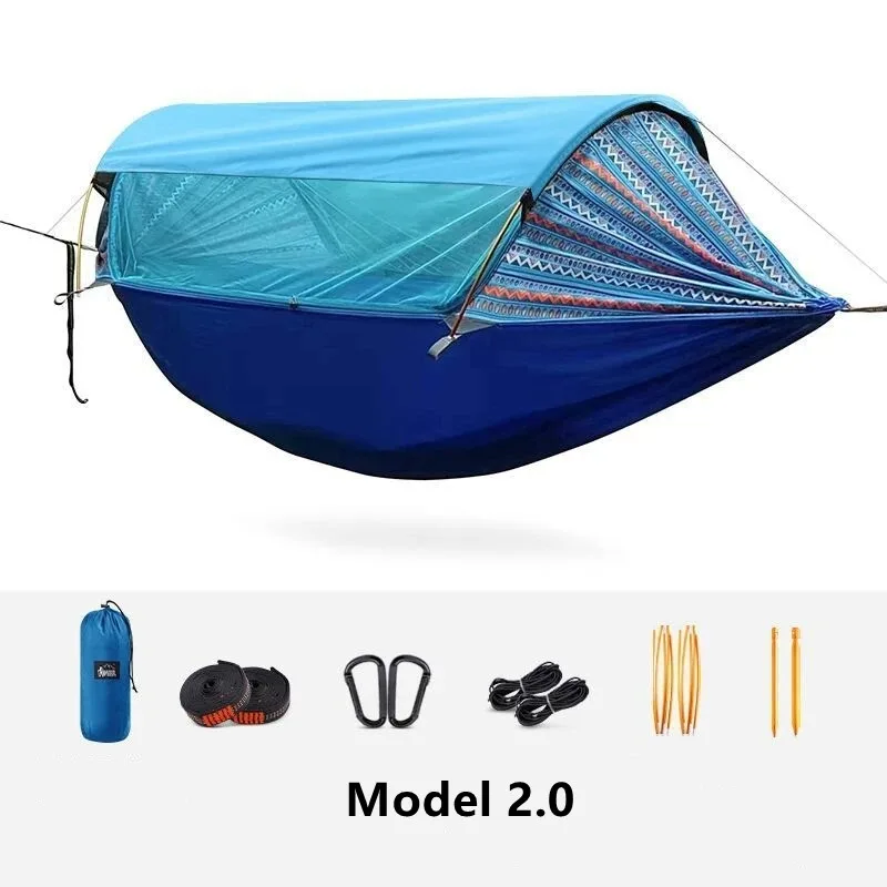 Travel Hammock, outdoor anti rollover, sun shading and anti mosquito, single or double person with mosquito ne