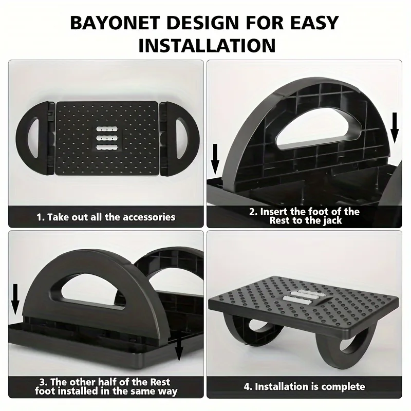 1pcs Step Foot Stool Under Desk Massage Pedal Relieves Tired Feet Anti Cross Legs for Office Home Desk Ergonomic Foot Rest