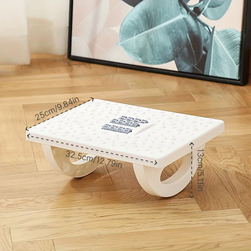 1pcs Step Foot Stool Under Desk Massage Pedal Relieves Tired Feet Anti Cross Legs for Office Home Desk Ergonomic Foot Rest