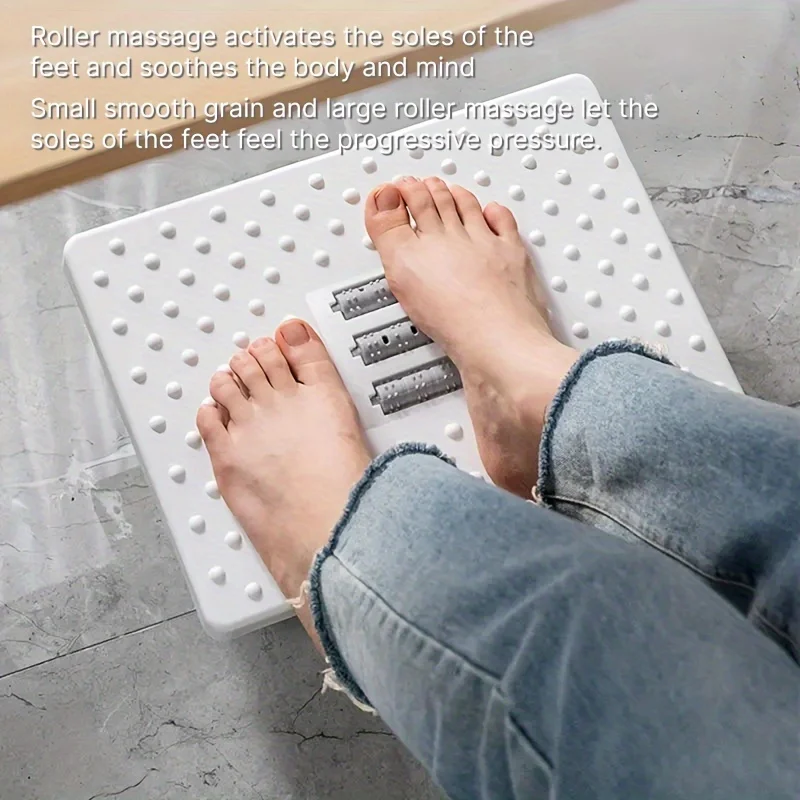 1pcs Step Foot Stool Under Desk Massage Pedal Relieves Tired Feet Anti Cross Legs for Office Home Desk Ergonomic Foot Rest