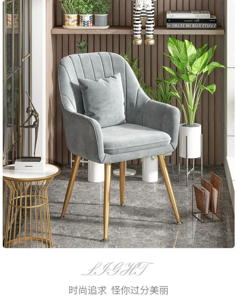 Chairs Makeup Chair for Book Desk Nordic Luxury Dining Chairs Leisure Backrest Vanity Stool Manicure Sillas Chairs for Bedroom