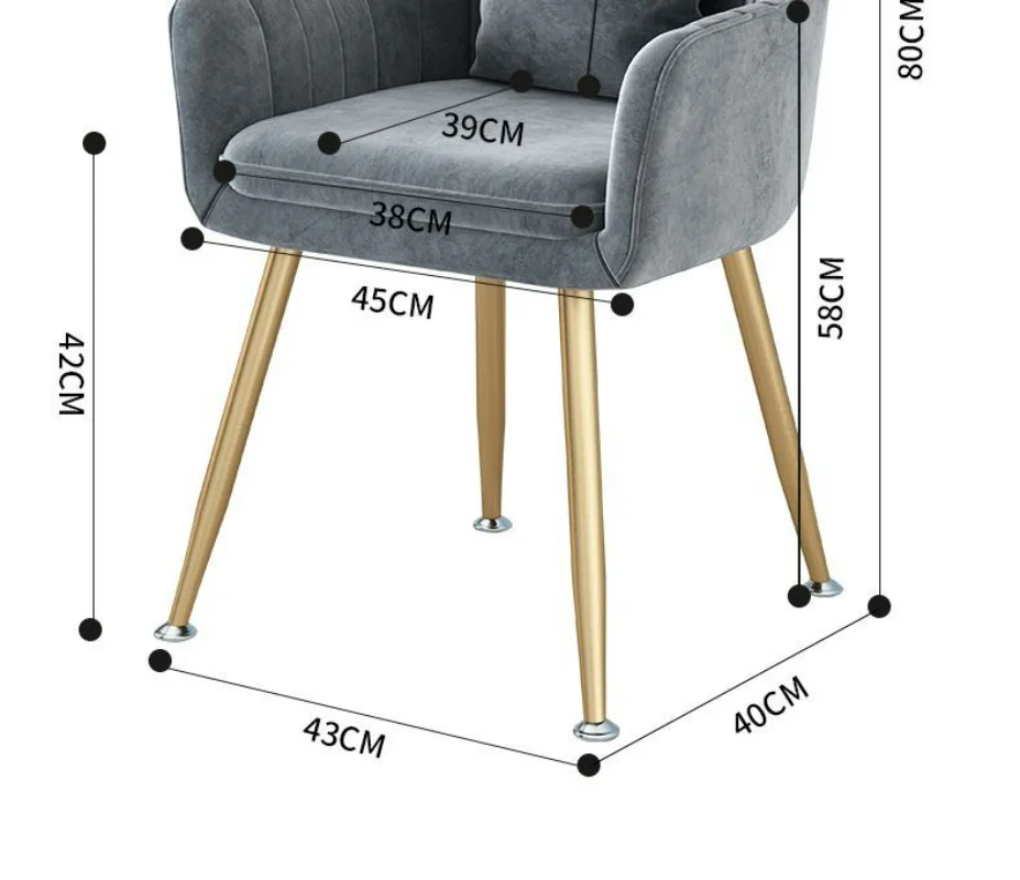 Chairs Makeup Chair for Book Desk Nordic Luxury Dining Chairs Leisure Backrest Vanity Stool Manicure Sillas Chairs for Bedroom