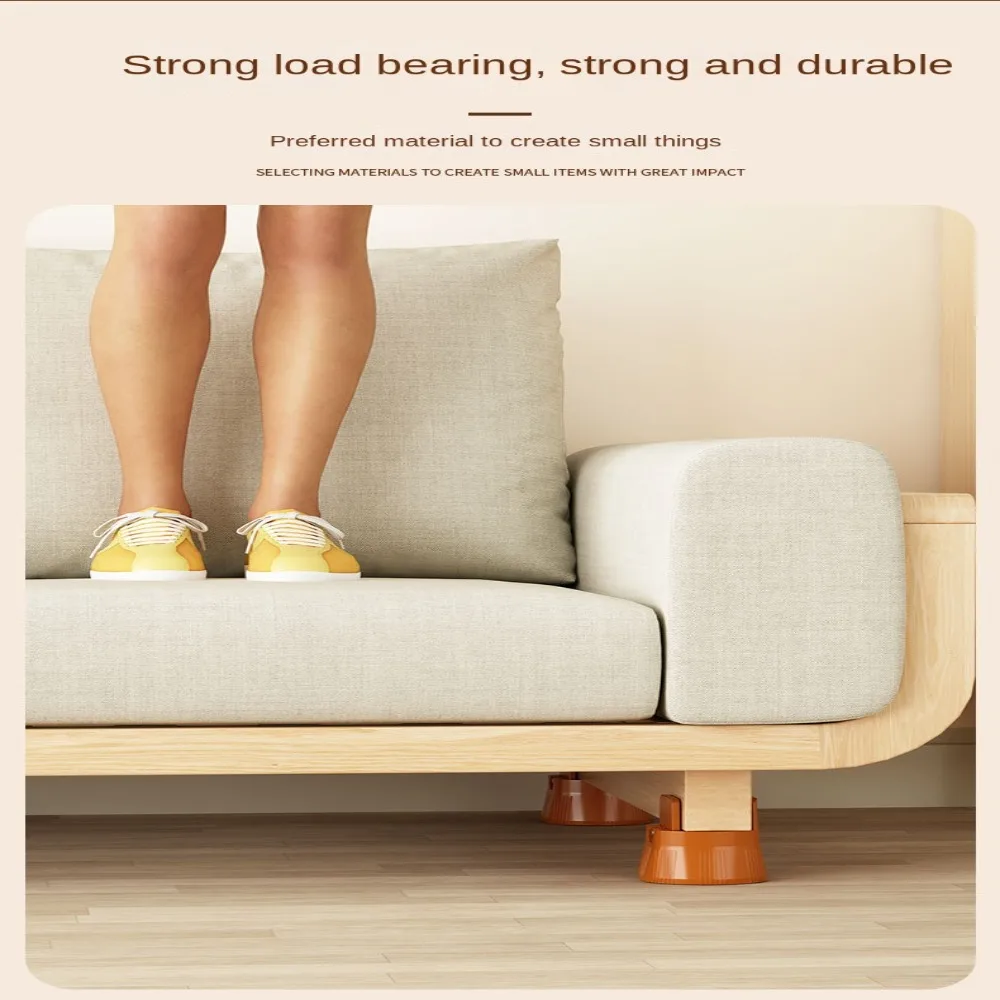 Adjustable Furniture Feet Leg Lift Extra Raisers Height Non-slip Pads For Table Couch Chair Cabinet Washing Machine Bed Sofa