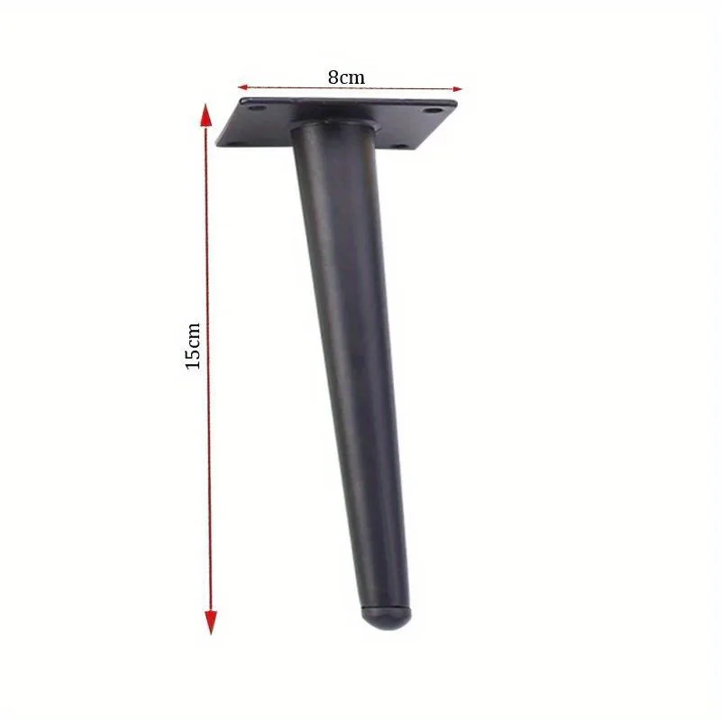 4pcs Sofa Legs Round Solid Metal Furniture Legs Sofa Replacement Legs Perfect Mid-Century Modern Sofa Couch Bed Coffee Table
