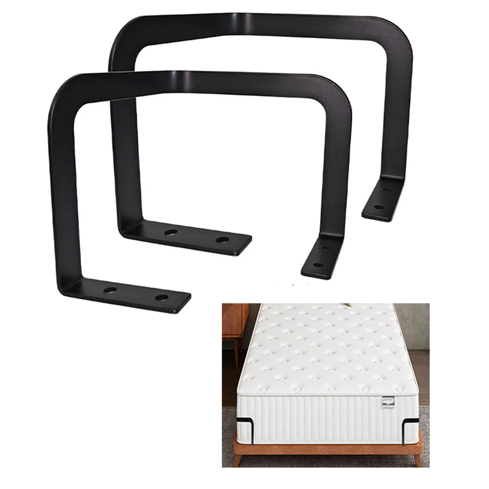 2pcs Mattress Slide Stopper Metal Mattress Corner Retainers Rods Bar Stable Non-Slip Mattress Frame Holder For Home Bedroom