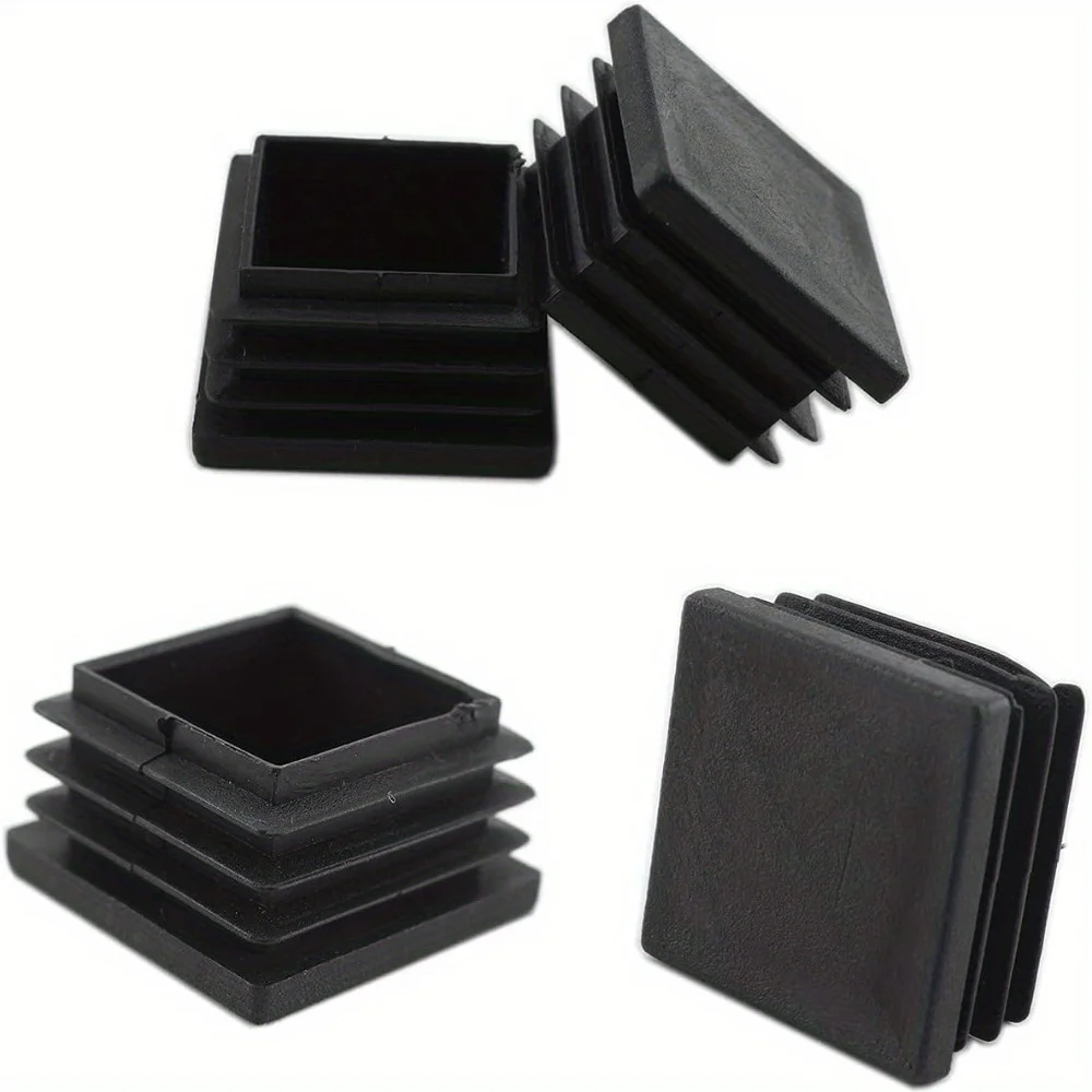 50MM square tube end cap plastic plug, black plug square plug Furniture tables and chairs plastic square steel tube cover endcap