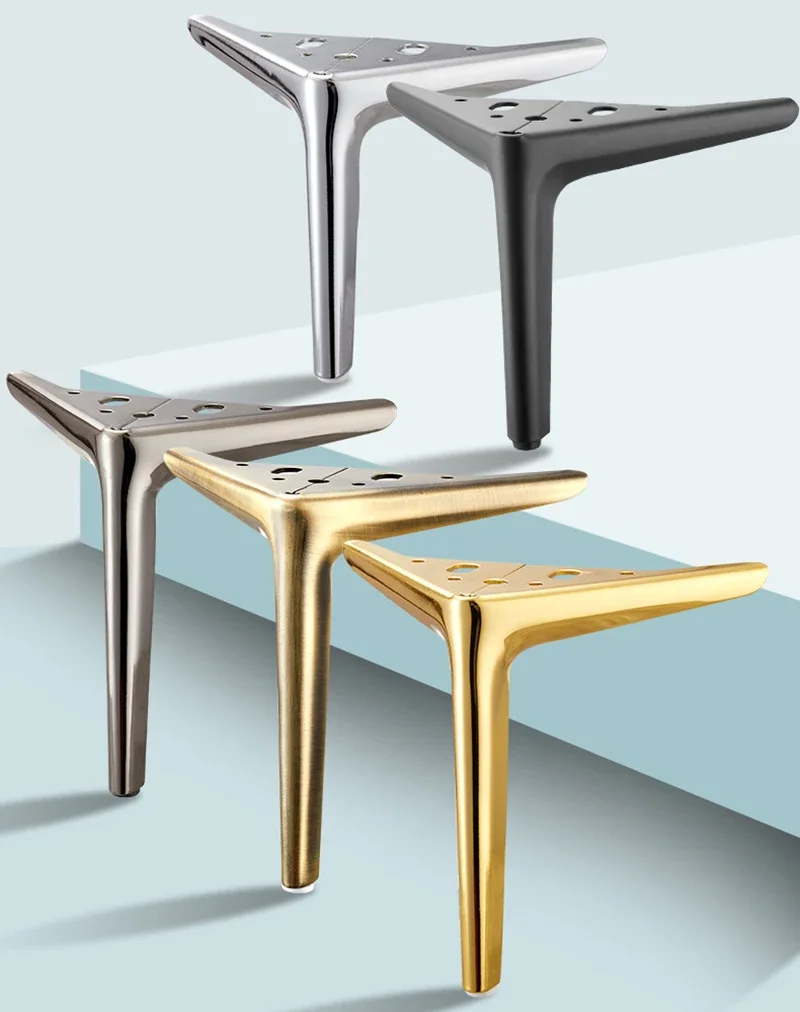 4Pcs/Set Metal 12/15/19/25cm Furniture Feet For TV Cabinet Sofa Coffee Table Bathroom Cabinet Drawer Cabinet Leg Support Feet