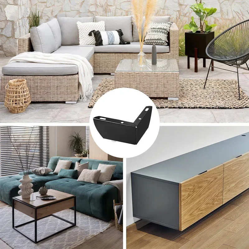 4Pcs Modern Metal Furniture Sofa Cabinet Legs Mounting DIY Replacement Legs Set Furniture Cabinet Foot Legs Sofa Bed Table Feet