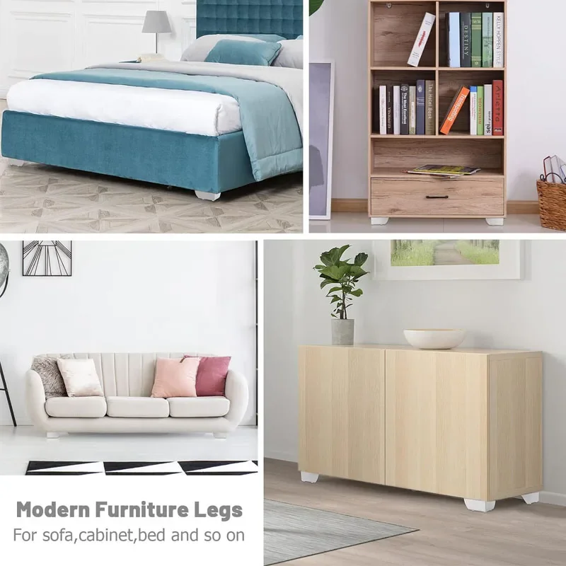 4Pcs Modern Metal Furniture Sofa Cabinet Legs Mounting DIY Replacement Legs Set Furniture Cabinet Foot Legs Sofa Bed Table Feet