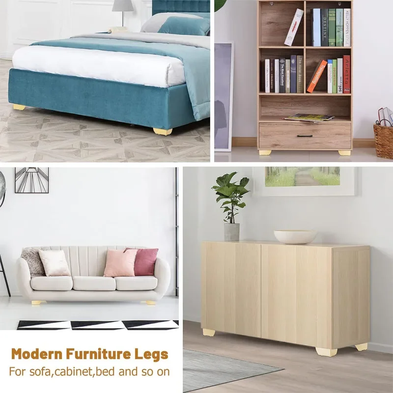 4Pcs Modern Metal Furniture Sofa Cabinet Legs Mounting DIY Replacement Legs Set Furniture Cabinet Foot Legs Sofa Bed Table Feet