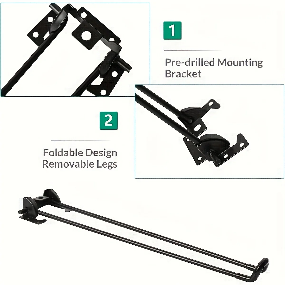 Heavy-Duty Collapsible Metal Hair Pin Table Legs Pads for DIY Projects and Home Furniture - Sturdy, Foldable, Assemble 