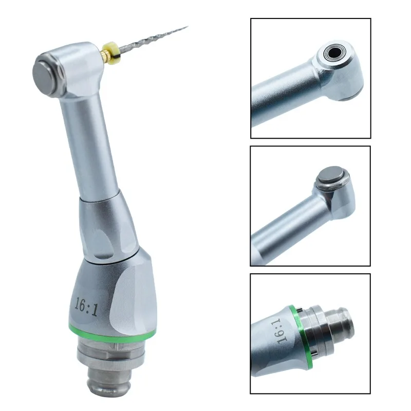 den tal Wireless Endo Motor Smart 9 Programs with LED Lamp and 16:1 Reduction Contra Angle Endodontic Instrument