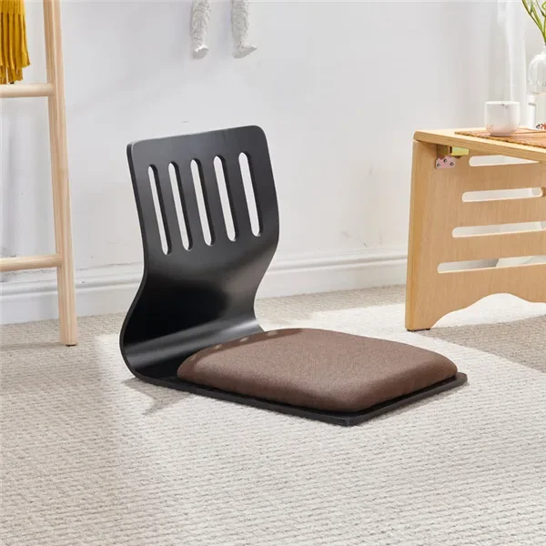 Japanese Chair Design Home Living Room Furniture Kotatsu Table Chair Tatami LegLess Floor Chair Black Finish