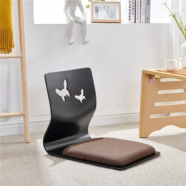 Japanese Chair Design Home Living Room Furniture Kotatsu Table Chair Tatami LegLess Floor Chair Black Finish