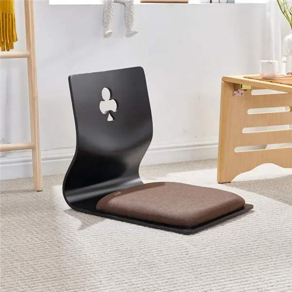 Japanese Chair Design Home Living Room Furniture Kotatsu Table Chair Tatami LegLess Floor Chair Black Finish