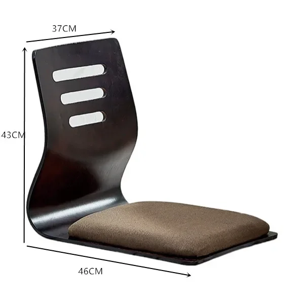 Japanese Chair Design Home Living Room Furniture Kotatsu Table Chair Tatami LegLess Floor Chair Black Finish