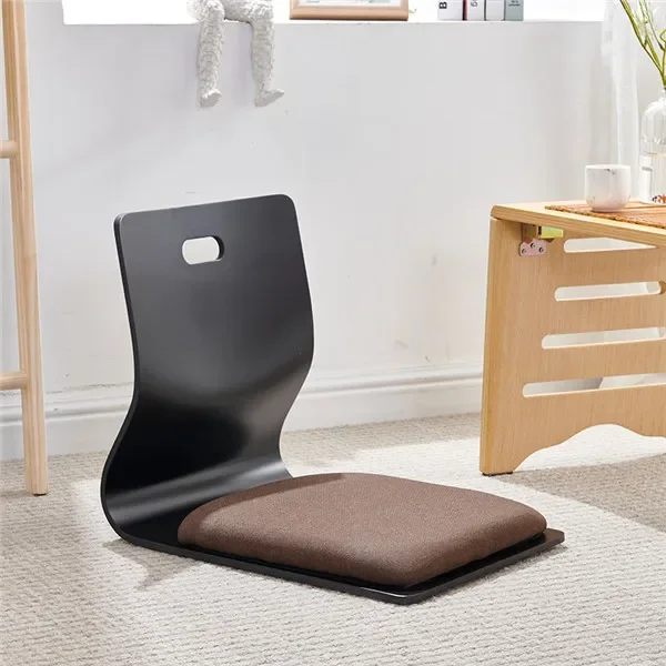 Japanese Chair Design Home Living Room Furniture Kotatsu Table Chair Tatami LegLess Floor Chair Black Finish